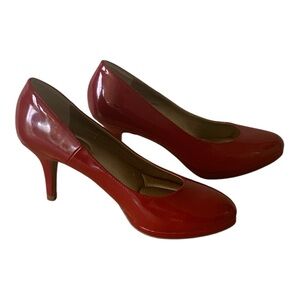 Kelly & Katie Red Glossy Pumps Heels Shoe Size 8M